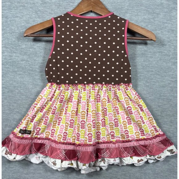 Matilda Jane Girls Sz 8 Full Bloom Heart to Heart Top Ruffle Polka Dot - Picture 2 of 4